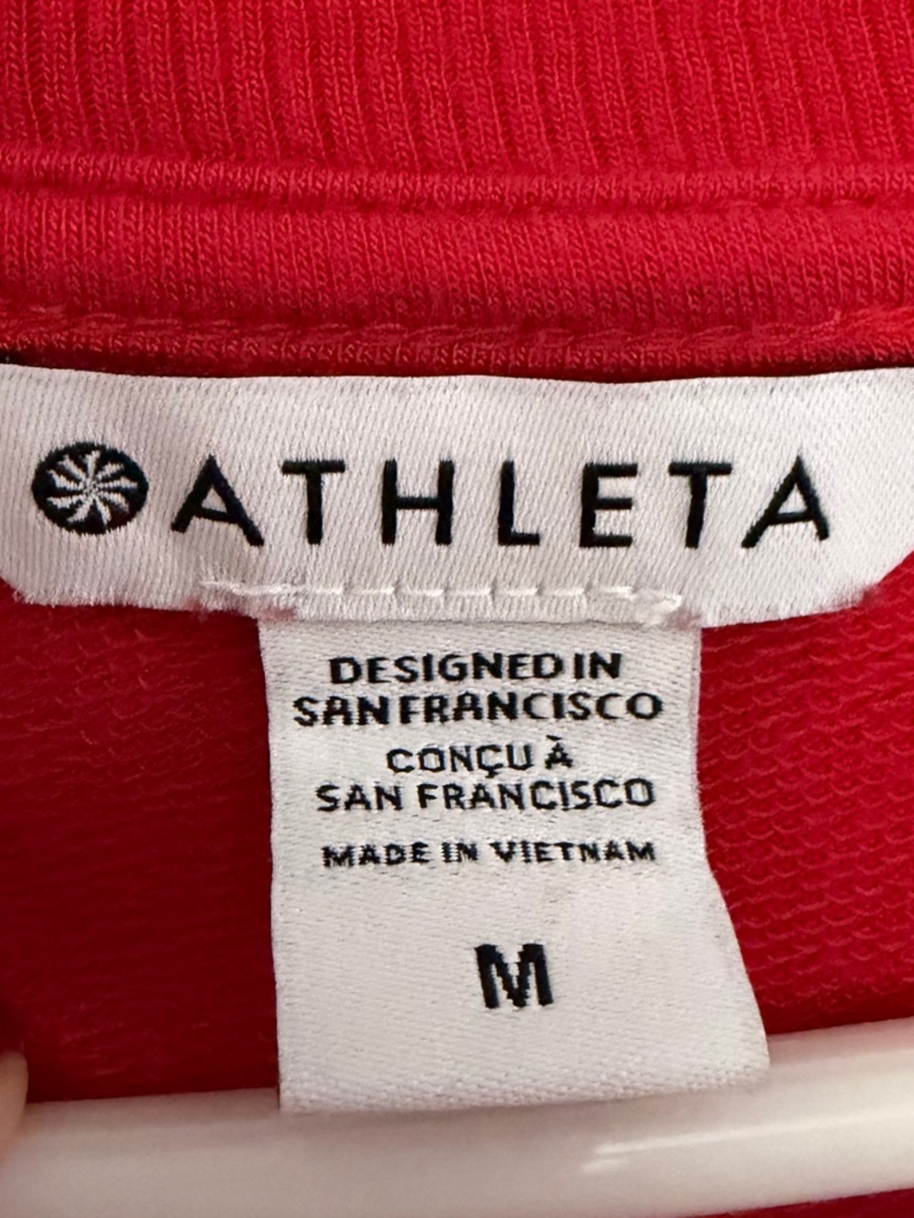 Athleta Bright Red Lightweight Crewneck Top - Picture 2 of 3